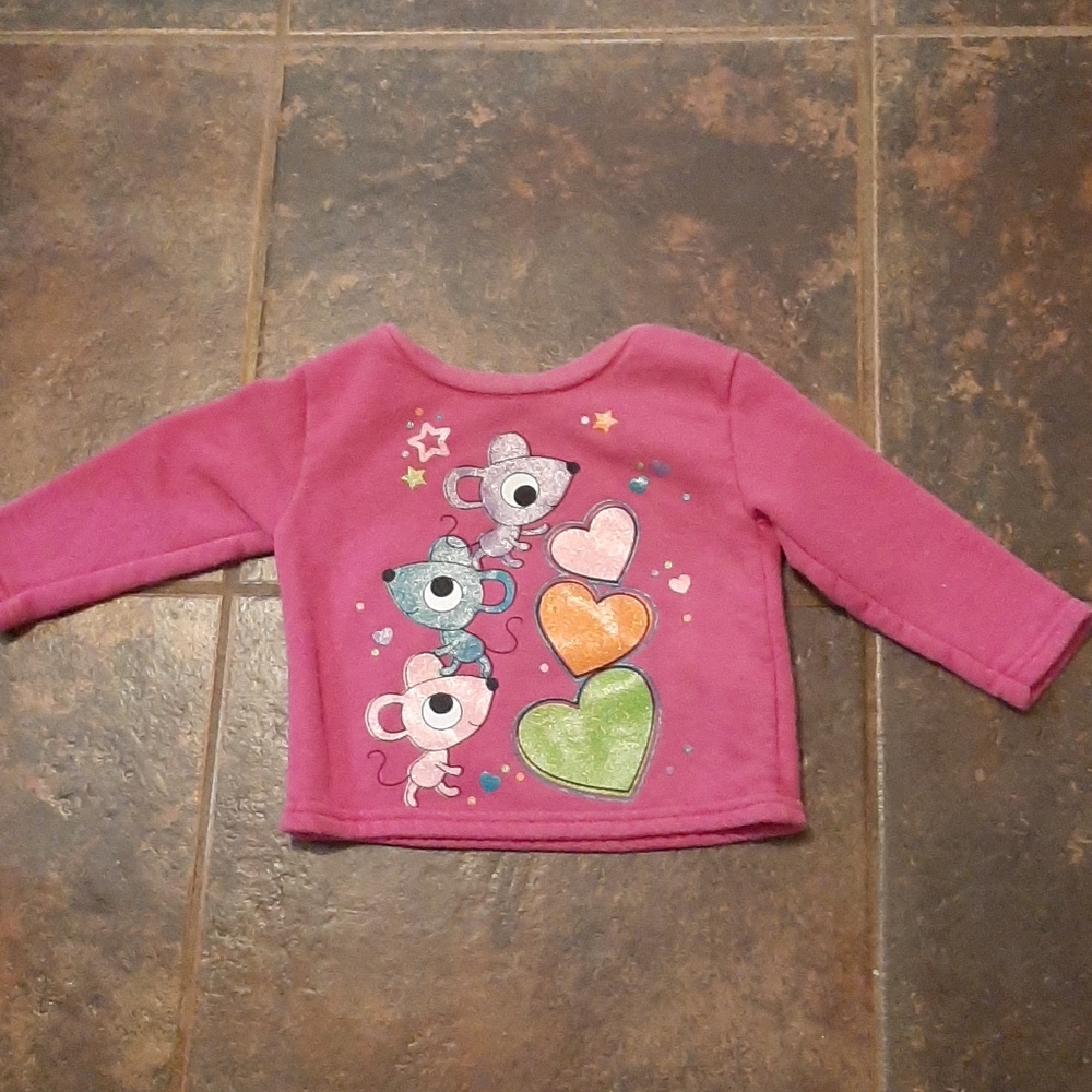 Garanimals pink mouse long sleeve sweater